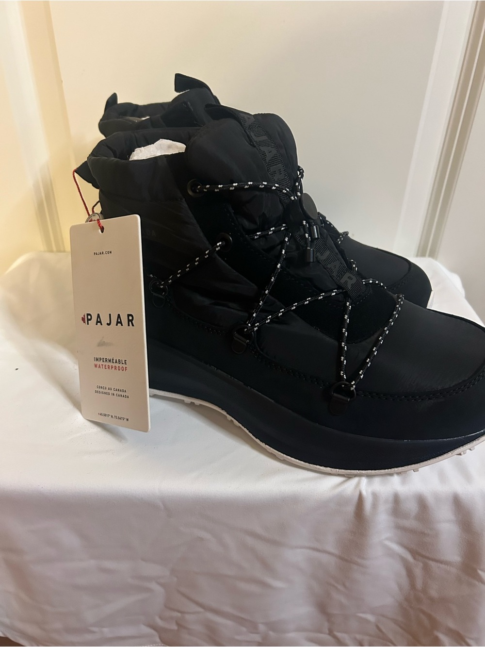 Pajar Women's Black Insulated Lace-Up Winter Boot